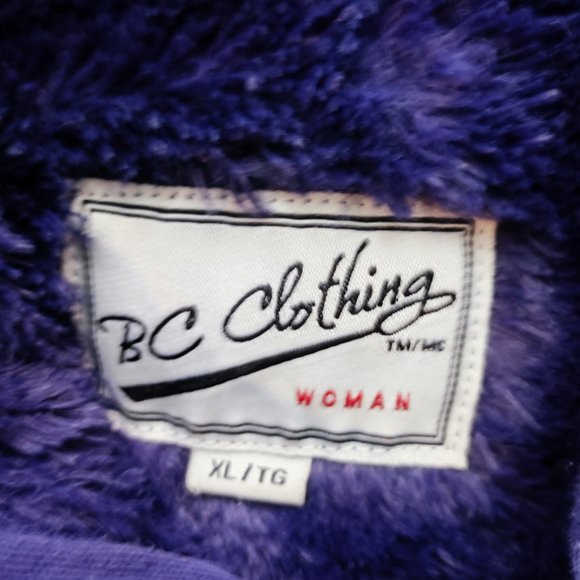 BC Clothing purple zip up winter hoodie fleece lined warm women's Youth size XL - Picture 4 of 5